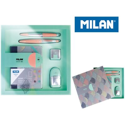 Milan Zestaw szkolny, upominkowy, Silver kolorowy Milan Zestaw szkolny, upominkowy, Silver kolorowy