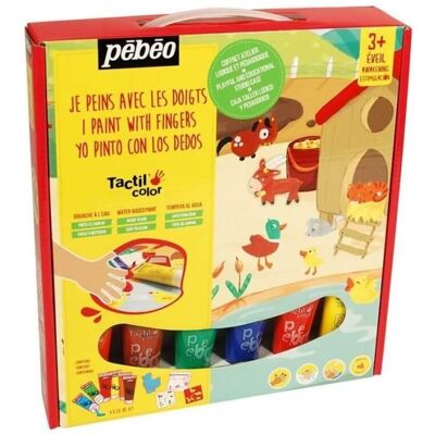 Zestaw do malowania palcami Pebeo Mini Atelier - Skrzynka dla dzieci Zestaw do malowania palcami Pebeo Mini Atelier - Skrzynka dla dzieci