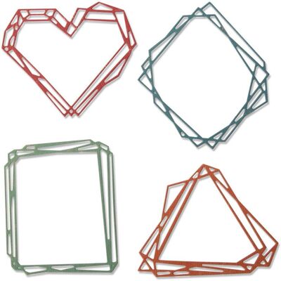 Zestaw Wykrojników Sizzix Thinlits By Tim Holtz Geo Frames 4 Sztuki Zestaw Wykrojników Sizzix Thinlits By Tim Holtz Geo Frames 4 Sztuki