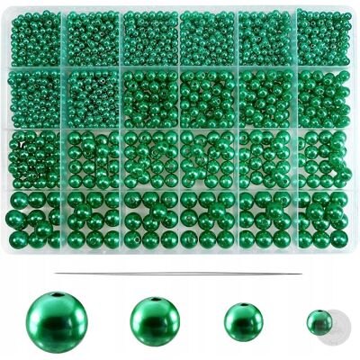 Inny producent ZIELONE PEREŁKI DO NAWLEKANIA ZESTAW 1500 SZT 4-10MM DIY Inny producent ZIELONE PEREŁKI DO NAWLEKANIA ZESTAW 1500 SZT 4-10MM DIY