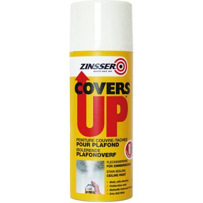 Inny producent Zinsser Covers Up - farba sufitowa w sprayu na poprawki i plamy kolor biały 400ml Inny producent Zinsser Covers Up - farba sufitowa w sprayu na poprawki i plamy kolor biały 400ml