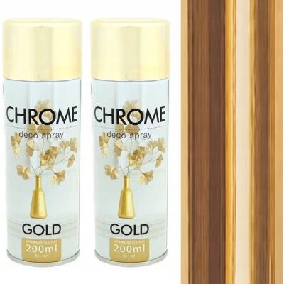 Spectrum Złota Chromowana Farba Lakier Spray Chrom 200 ml Spectrum Złota Chromowana Farba Lakier Spray Chrom 200 ml