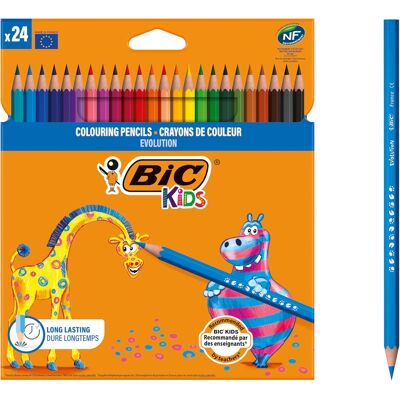 Bic Kids Evolution Ecolutions Kredki Ołówkowe 24 Sztuki Bezpyłowe Bic Kids Evolution Ecolutions Kredki Ołówkowe 24 Sztuki Bezpyłowe