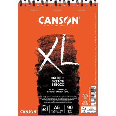 Canson Xl Blok Do Szkiców A5 Spirala 60 Kartek 90g Kość Słoniowa Canson Xl Blok Do Szkiców A5 Spirala 60 Kartek 90g Kość Słoniowa