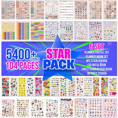 Inny producent Colortouch Naklejki 3d, Zestaw Naklejek Do Planera, 5400+ Szt., 104 Różne Arkusze, Bufiaste Naklejki 3d Dla Dzieci, Bullet Journal, Scrapbooking - D.. Inny producent Colortouch Naklejki 3d, Zestaw Naklejek Do Planera, 5400+ Szt., 104 Różne Arkusze, Bufiaste Naklejki 3d Dla Dzieci, Bullet Journal, Scrapbooking - D..