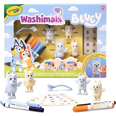 Crayola Washimals Bluey Zestaw Kreatywny 4 Szczenięta+markery Naklejki 3+ Crayola Washimals Bluey Zestaw Kreatywny 4 Szczenięta+markery Naklejki 3+