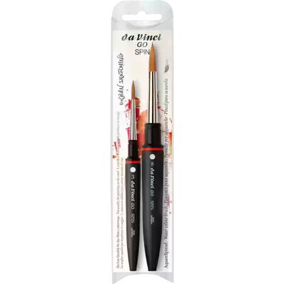 DaVinci Da Vinci Go Spin – Zestaw 2 Pędzli Podróżnych, Seria 4280 DaVinci Da Vinci Go Spin – Zestaw 2 Pędzli Podróżnych, Seria 4280