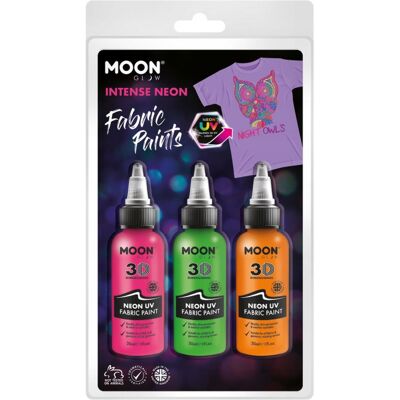 Neonowa farba do tkanin Smiffys różowy/zielony/orange - 3x30ml Neonowa farba do tkanin Smiffys różowy/zielony/orange - 3x30ml
