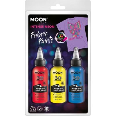 ABC Farbki Do Tkanin Neon Uv Ubrań Koszulek 3x30ml Czerwona Żółta Niebieska ABC Farbki Do Tkanin Neon Uv Ubrań Koszulek 3x30ml Czerwona Żółta Niebieska