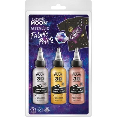 ABC Farbki Do Tkanin Ubrań Koszulek 3x30ml Metaliczne ABC Farbki Do Tkanin Ubrań Koszulek 3x30ml Metaliczne
