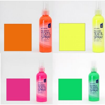 ABC Farby Do Tkanin Neon 4x100ml Ubrań Koszulek Fluoro ABC Farby Do Tkanin Neon 4x100ml Ubrań Koszulek Fluoro