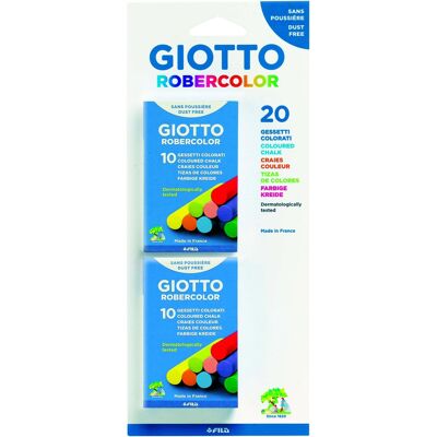 Kreda Do Tablic Giotto Robercolor 20 Szt. Z 2 Etui, Kolorowa Kreda Do Tablic Giotto Robercolor 20 Szt. Z 2 Etui, Kolorowa