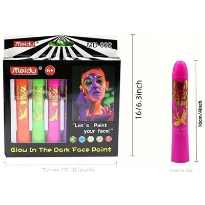 ABC Kredki Do Malowania Twarzy Ciała Neon Uv Buzi 6sz Sztyfty Ultrafiolet ABC Kredki Do Malowania Twarzy Ciała Neon Uv Buzi 6sz Sztyfty Ultrafiolet