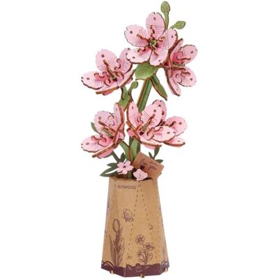 Inny producent Kwiaty Sztuczne Sakura Drewniane Puzzle 3d Zestaw Diy Dekoracja Domu Inny producent Kwiaty Sztuczne Sakura Drewniane Puzzle 3d Zestaw Diy Dekoracja Domu