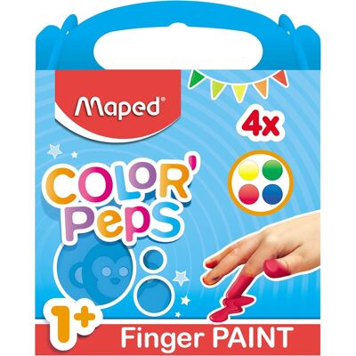 Maped Color'Peps Farby Do Malowania Palcami 4 Słoiki 80 G Dla Dzieci Maped Color'Peps Farby Do Malowania Palcami 4 Słoiki 80 G Dla Dzieci