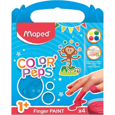 Maped Color'Peps Farby Do Malowania Palcami Dla Dzieci Od 1 Roku, 4 Maped Color'Peps Farby Do Malowania Palcami Dla Dzieci Od 1 Roku, 4