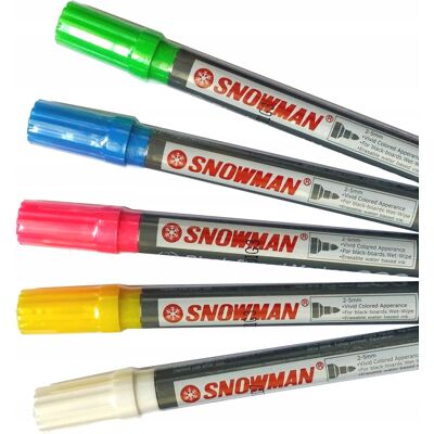 ABC Marker Mazak Kredowy Markery Kredowe 5 Kolorów Flu ABC Marker Mazak Kredowy Markery Kredowe 5 Kolorów Flu
