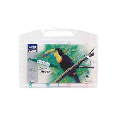 Koh-I-Noor Markery Acrylic Spree Dwustronne 36 Kolorów + 2 Kontury Koh-I-Noor Markery Acrylic Spree Dwustronne 36 Kolorów + 2 Kontury