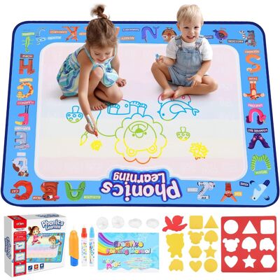 Inny producent Mata Do Rysowania Wodą Dla Dzieci 80x100 Cm Z Kredkami 9 Szablonów Eva Inny producent Mata Do Rysowania Wodą Dla Dzieci 80x100 Cm Z Kredkami 9 Szablonów Eva