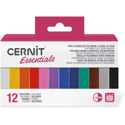 Modelina Polimerowa Cernit 12 Kolorów Po 25 G, Elastyczna Modelina Polimerowa Cernit 12 Kolorów Po 25 G, Elastyczna