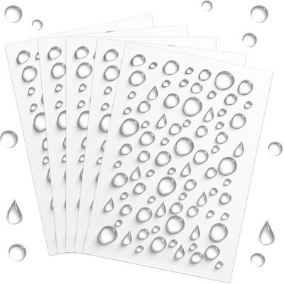 Inny producent Naklejki Krople Rosy 810 Sztuk 5 Arkuszy Przezroczyste Samoprzylepne Inny producent Naklejki Krople Rosy 810 Sztuk 5 Arkuszy Przezroczyste Samoprzylepne
