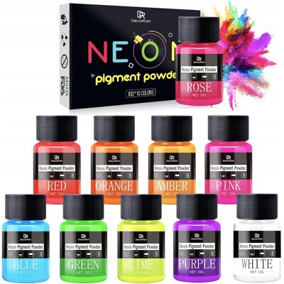 TRS Neonowy Pigment W Proszku 10 Kolorów Do Żywicy Epoksydowej Paznokci TRS Neonowy Pigment W Proszku 10 Kolorów Do Żywicy Epoksydowej Paznokci