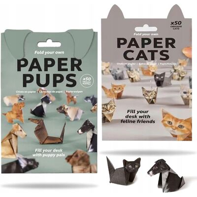 Inny producent Papier Origami 100 Arkuszy 3d Kot Pies Zestaw Do Składania Papieru Inny producent Papier Origami 100 Arkuszy 3d Kot Pies Zestaw Do Składania Papieru