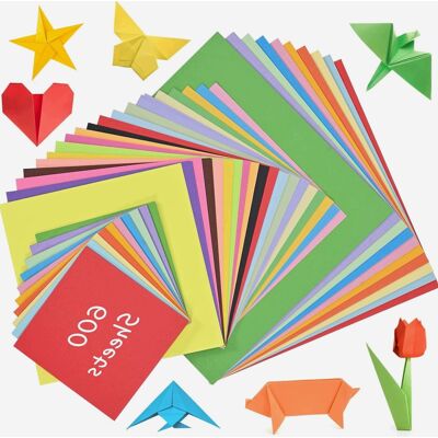 Inny producent Papier Origami 600 Arkuszy Zestaw 20 Kolorów 20x20cm 15x15cm 10x10cm Inny producent Papier Origami 600 Arkuszy Zestaw 20 Kolorów 20x20cm 15x15cm 10x10cm