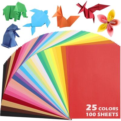 Inny producent Papier Origami A4 100 Arkuszy 25 Kolorów 70 G/m² 21cm×29.7cm (8.3 / ) Inny producent Papier Origami A4 100 Arkuszy 25 Kolorów 70 G/m² 21cm×29.7cm (8.3 / )