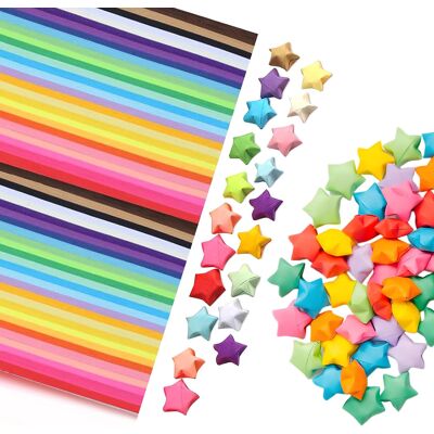 Inny producent Paski Papierowe 540 Sztuk 27 Kolorów Do Origami Gwiazd Inny producent Paski Papierowe 540 Sztuk 27 Kolorów Do Origami Gwiazd