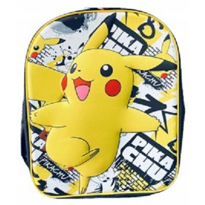 ABC Plecak 3d Pokemon Pikachu Do Przedszkola Na Wycieczki Czarny Żółty ABC Plecak 3d Pokemon Pikachu Do Przedszkola Na Wycieczki Czarny Żółty