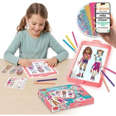 Maped Podświetlany Tablet Do Rysowania Dla Córki Syna Avatar Fashion 500 Kombinacji Stylizacji + E-Book-1 Maped Podświetlany Tablet Do Rysowania Dla Córki Syna Avatar Fashion 500 Kombinacji Stylizacji + E-Book-1