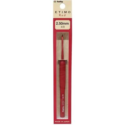 Czerwony ergonomiczny szydełko Tulip - 2,5mm Czerwony ergonomiczny szydełko Tulip - 2,5mm