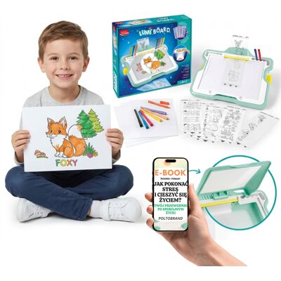 Tablica Do Rysowania Led Maped Lumi Board 5 Poziomów Trudności Nauka Rysowania Dla Dziecka + E-Book-1 Tablica Do Rysowania Led Maped Lumi Board 5 Poziomów Trudności Nauka Rysowania Dla Dziecka + E-Book-1