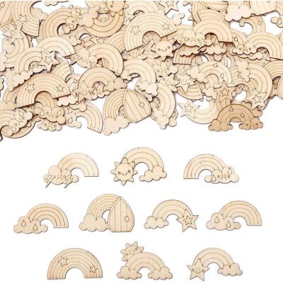 Baker Ross Tęczowe Drewniane Kształty 100 Szt. 30 Mm Do Kartek I Rękodzieła Baker Ross Tęczowe Drewniane Kształty 100 Szt. 30 Mm Do Kartek I Rękodzieła