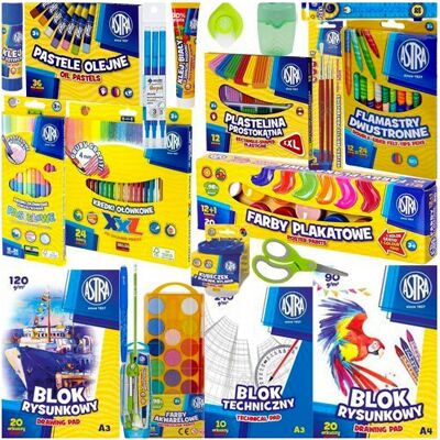 Wyprawka Szkolna Farby Kredki Flamastry Bloki Plastelina Astra Max Wyprawka Szkolna Farby Kredki Flamastry Bloki Plastelina Astra Max