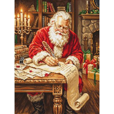 Zestaw Do Haftu Krzyżykowego Magiczna Lista Św. Mikołaj Bu5112 Luca-S 29x38 Zestaw Do Haftu Krzyżykowego Magiczna Lista Św. Mikołaj Bu5112 Luca-S 29x38