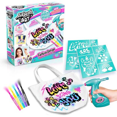 Canal Toys Zestaw Do Projektowania Mody Airbrush Art Z Sprayem, Szablonami I Canal Toys Zestaw Do Projektowania Mody Airbrush Art Z Sprayem, Szablonami I