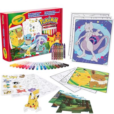 Crayola Zestaw Kreatywny Pokémon 5 W 1 60 Elementów Markery Kredki Kolorowanki Crayola Zestaw Kreatywny Pokémon 5 W 1 60 Elementów Markery Kredki Kolorowanki