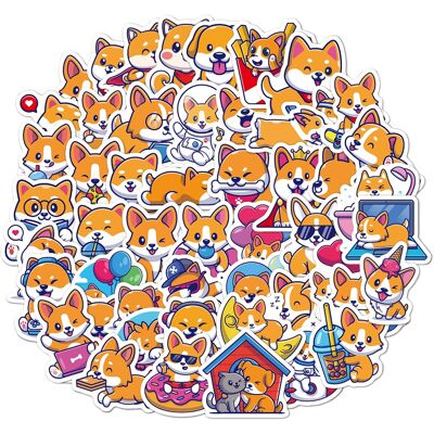 Inny producent Zestaw Naklejek Winylowych Wodoodpornych Dla Dzieci Corgi Inny producent Zestaw Naklejek Winylowych Wodoodpornych Dla Dzieci Corgi