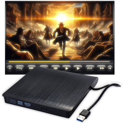 DRMZ NAPĘD CD-R/DVD-ROM/RW ZEWNĘTRZNY USB 3.0 NAGRYWARKA CD PRZENOŚNY ODTWARZACZ DRMZ NAPĘD CD-R/DVD-ROM/RW ZEWNĘTRZNY USB 3.0 NAGRYWARKA CD PRZENOŚNY ODTWARZACZ