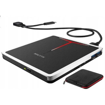 Inny producent Zewnętrzny napęd Nolyth CT01 CD/DVD z USB 3.0 i nagrywarką CZARNO-SREBRNY Inny producent Zewnętrzny napęd Nolyth CT01 CD/DVD z USB 3.0 i nagrywarką CZARNO-SREBRNY
