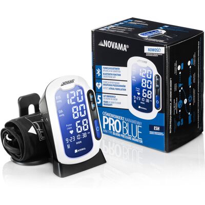 Ciśnieniomierz naramienny z bluetooth, wykrywający migotanie przedsionków AF NOVAMA Pro Blue Ciśnieniomierz naramienny z bluetooth, wykrywający migotanie przedsionków AF NOVAMA Pro Blue