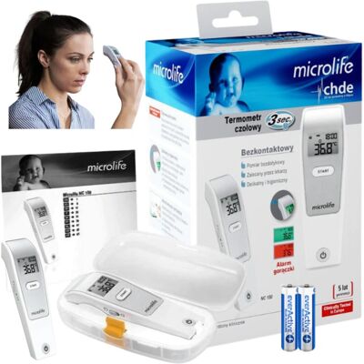 Microlife termometr medyczny bezdotykowy bezkontaktowy NC 150 + BATERIE ETUI Microlife termometr medyczny bezdotykowy bezkontaktowy NC 150 + BATERIE ETUI