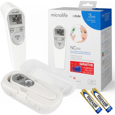 Microlife Termometr medyczny bezdotykowy bezkontaktowy NC200 + Kompres Żel Microlife Termometr medyczny bezdotykowy bezkontaktowy NC200 + Kompres Żel