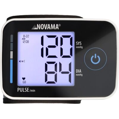 NOVAMA WRISTPRIME BLACK Ciśnieniomierz nadgarstkowy, wykrywanie arytmii, protokół ESH NOVAMA WRISTPRIME BLACK Ciśnieniomierz nadgarstkowy, wykrywanie arytmii, protokół ESH