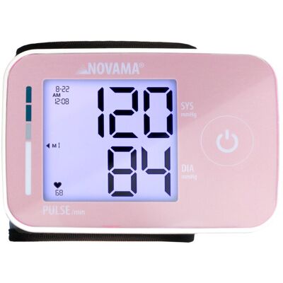 NOVAMA WRISTPRIME PINK Ciśnieniomierz nadgarstkowy, wykrywanie arytmii, pamięć 2×120 NOVAMA WRISTPRIME PINK Ciśnieniomierz nadgarstkowy, wykrywanie arytmii, pamięć 2×120