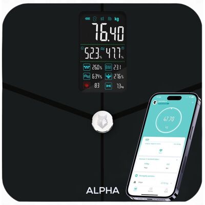 Waga Łazienkowa Elektroniczna Alpha - Aplikacja po Polsku Analityczna Waga Łazienkowa Elektroniczna Alpha - Aplikacja po Polsku Analityczna