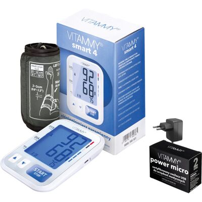 Zestaw prezentowy - ciśnieniomierz naramienny VITAMMY smart 4 + zasilacz VITAMMY POWER MICRO Ciśnieniomierz naramienny Zestaw prezentowy - ciśnieniomierz naramienny VITAMMY smart 4 + zasilacz VITAMMY POWER MICRO Ciśnieniomierz naramienny