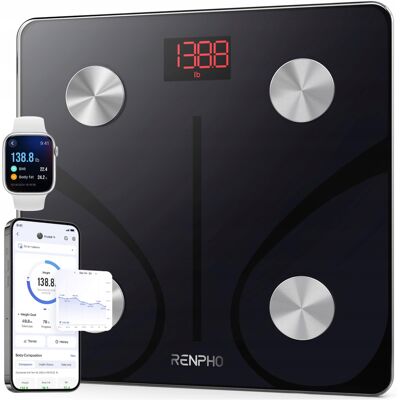 Renpho Waga Łazienkowa Bluetooth Bmi 13 Pomiarów 180kg Szklana Es-Cs20m Renpho Waga Łazienkowa Bluetooth Bmi 13 Pomiarów 180kg Szklana Es-Cs20m